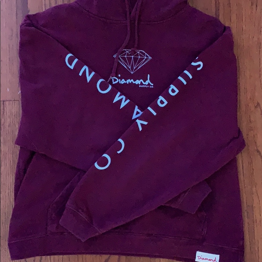 maroon & blue diamond supply co. hoodie